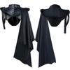 Medieval Punk Retro Grim Reaper Cape Cloak Shawl Halloween Costume