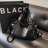 Glossy PU Leather Tote Bag With Dual Handles And Adjustable Shoulder Strap