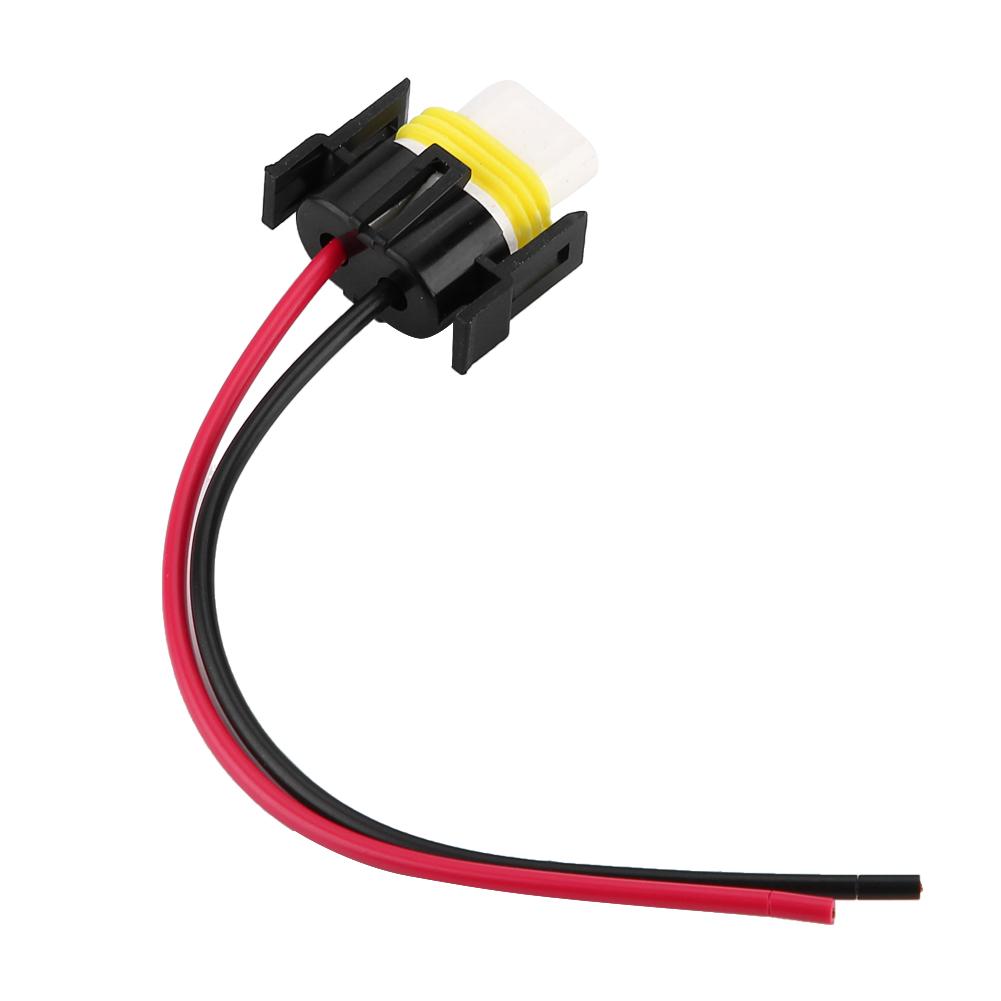 H11 Headlight Fog Lamp Retrofit Wiring Harness Female Sockets Plug Ceramics Connector Adapter