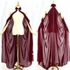 Halloween Costume Women Shawl Cape Cloak Medieval Neck Cape Shawl Cosplay Princess Witch Bride Party Chiffon Light Coat Robe