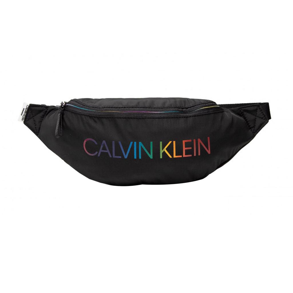 Calvin Klein Fashion Colorful Letter Logo Nylon Chest Bag Waist Bag Men bags Black K9KUSU0115BEH