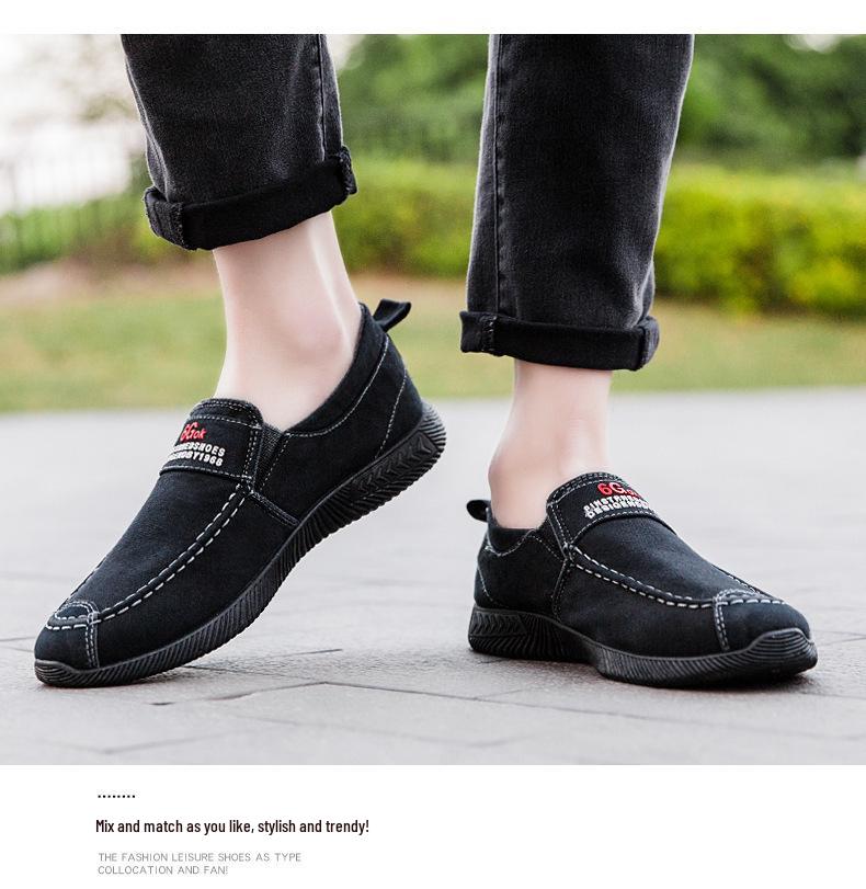 Breathable Summer Canvas Shoes for Men - Soft Sole, Old Beijing Style, Ideal for Middle-Aged and Elderly