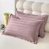 60s Long staple cotton pillow cover satin jacquard pillow case for home hotel Embroidered silky pillowcase for sleeping pillows