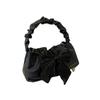 Süß und mädchenhaft, Nischen-Plissee-Handtasche, Elegante Damenhandtasche mit Ketten-Schleife und Frische und leichte Damen-Umhängetasche