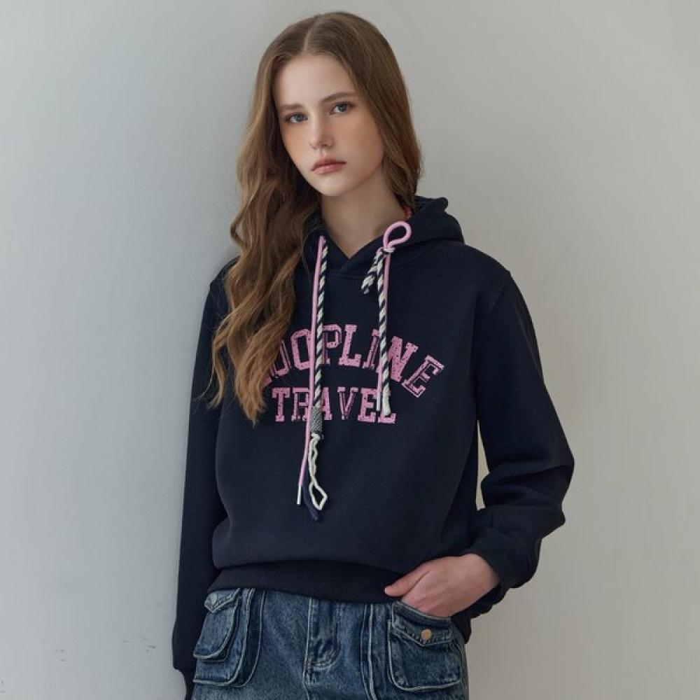 Maxza Color Block Loop String Fleece Hoodie