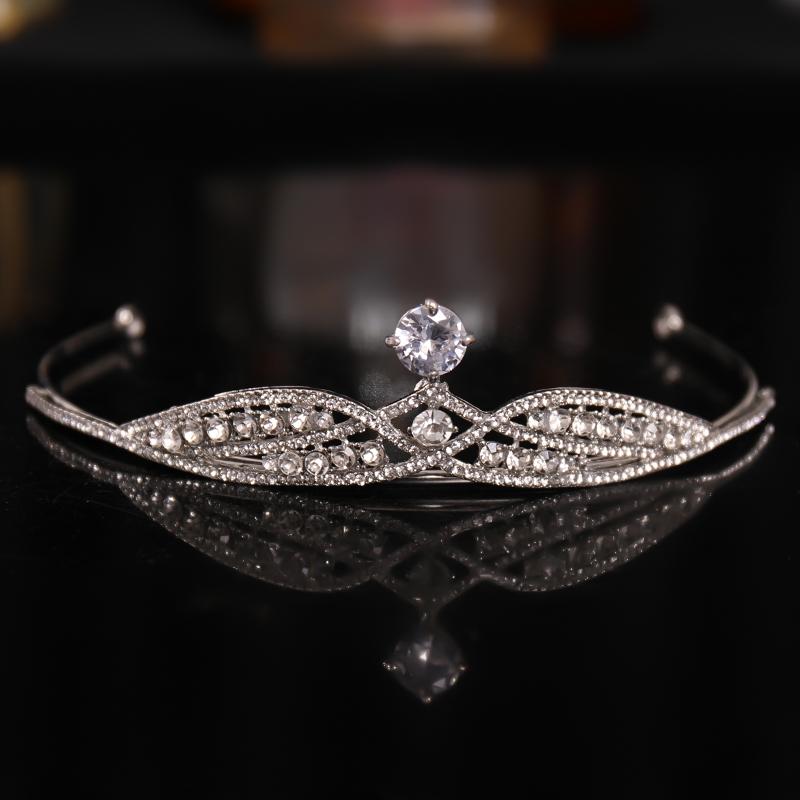 Silver Color Crystal Rhinestone Crown and Tiara Wedding Hair Accessories Bridal Tiaras Hair Crown Wedding Headpiece Women Diadem
