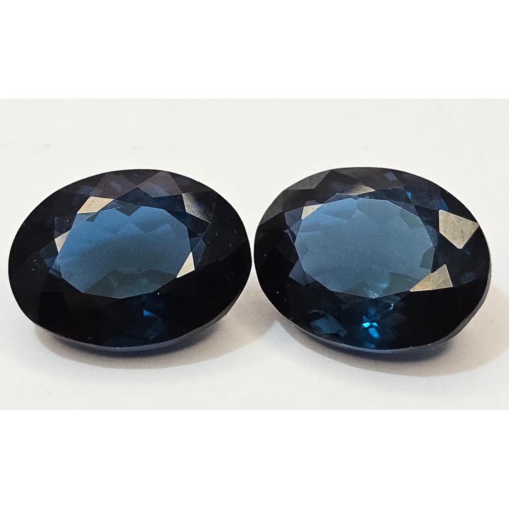 44+ Ct Natural Dark Blue Indicolite Tourmaline Oval Cut Pair Fabulous Gemstone