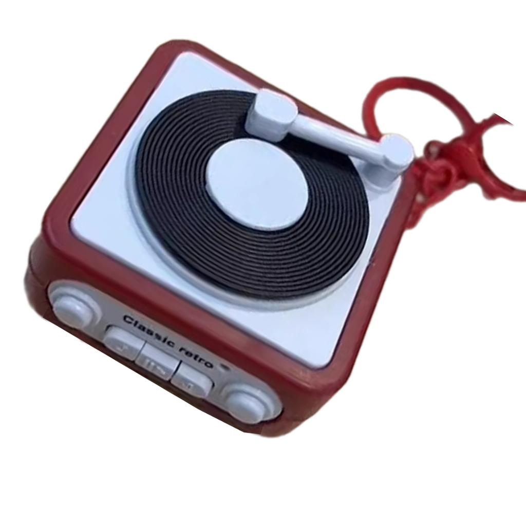 Multipurpose Miniature Record Player Keychain With Audios Recording and Playback Capabilities for Trendy Women