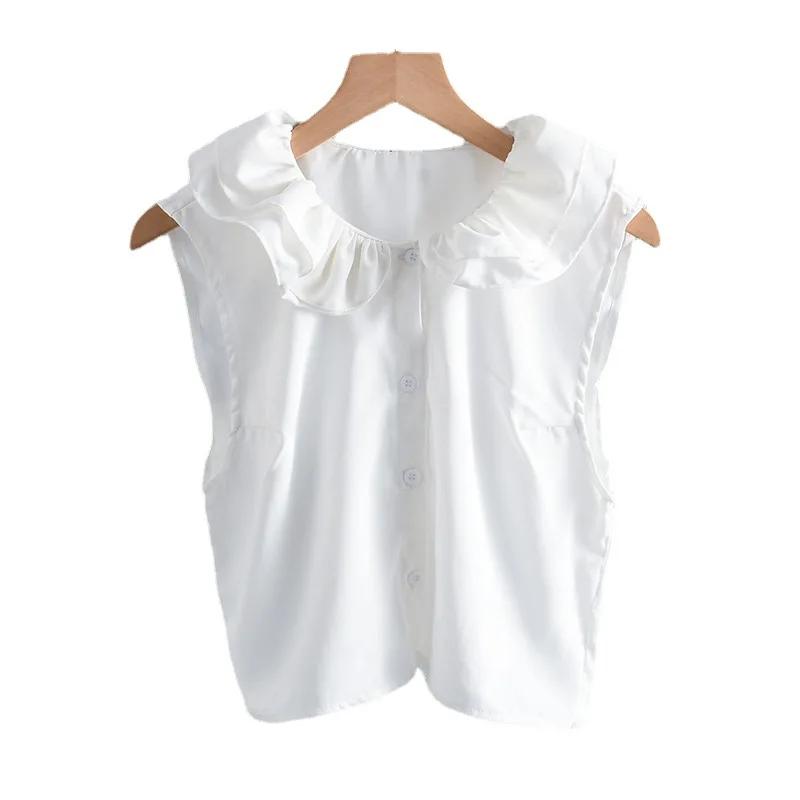 Double Layers Fake Collar for Women's Shirt Detachable Collar False Collar Top Girls Removable Sweater Shirt Clothing Accessory
