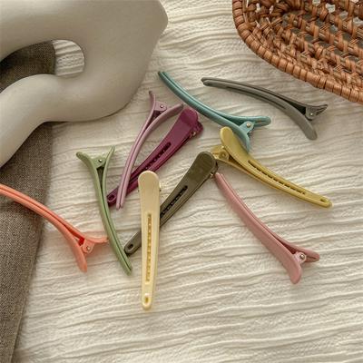 5 Buc Clipe Duckbill Culoare Solidă Pentru Femei Fete Dulce Colorat Fix Ac de Păr Ciucuri Laterali Clip de Păr Accesorii de Păr