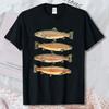Trout Fish Shirt Rainbow Trout Quartet Graphic Tee Aquatic Life Freshwater Angler Unisex Unisex Fashion Top Unisex Cotton Casual Tee