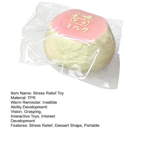 Stress Relief Dessert Squeeze Toy Slow Rising Ice Cream Pudding Cake Sensory Toy Anti-Anxiety Soft Stress