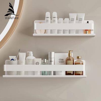 White Storage Rack For Kitchen Holder Square Metal Bath Organizer Accessorie Bathroom Shelf Shelves Wall Mounted Shampoo 811780