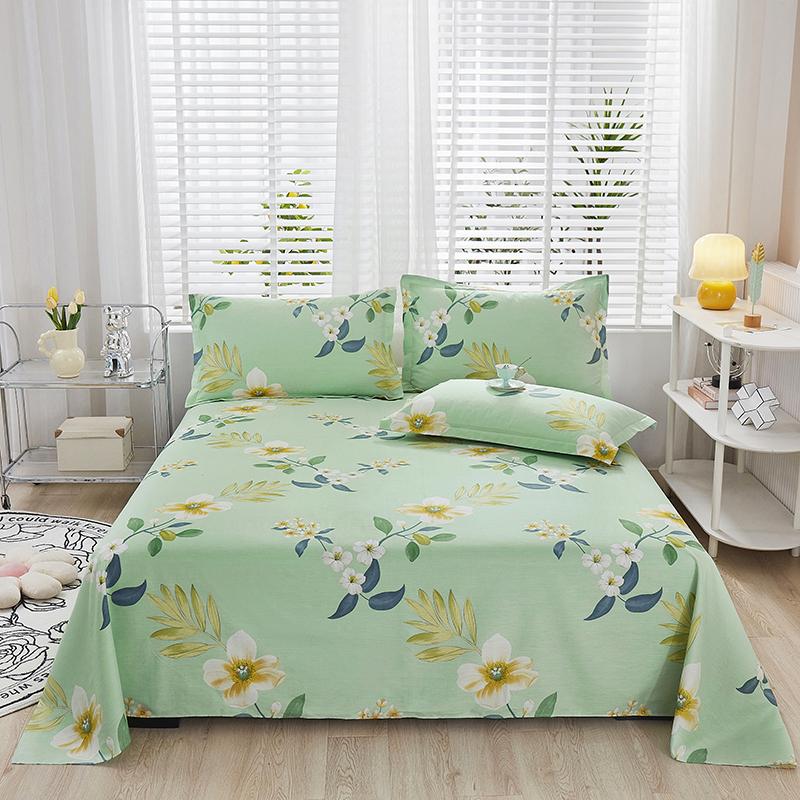Cotton Bed Flat Sheet for Double Bed Plain Solid Color Top Sheets Single/Queen/King Flat Bedsheets Home Bed Linen Sheets