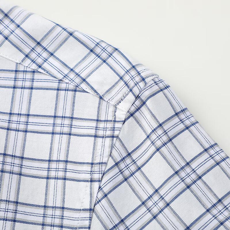 Dibenze Men's Plus Size Plaid Short Sleeve Shirt