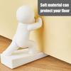 Cute White Humanoid Door Stopper With Non Slip Base Durable Material Perfect For Home Office Bedroom Decor