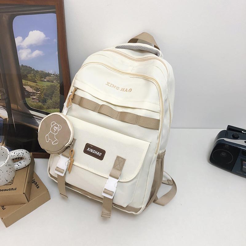 School bag new large-capacity high school backpack lightweight burden reduction ridge protection waterproof middle school backpack