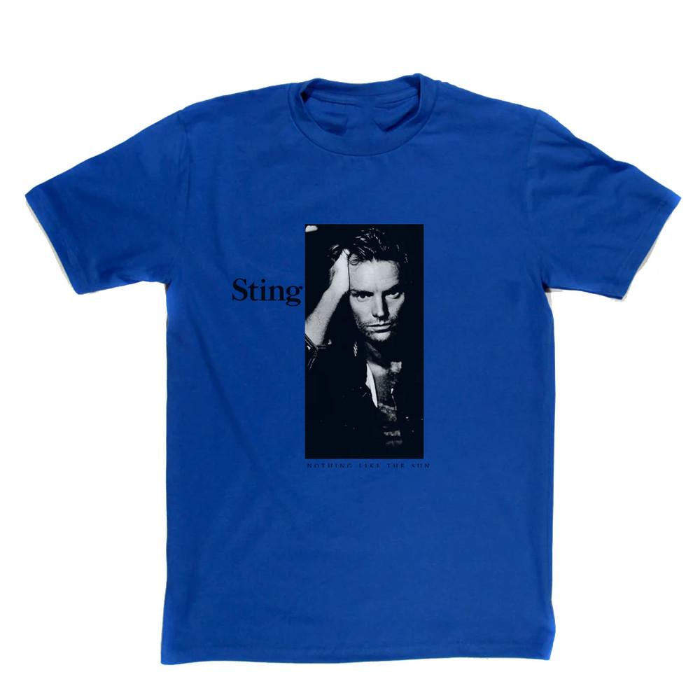 Vtg Sting Nothing Like The Sun Cotton Blue All Size Unisex Shirt KN059 Unisex T-Shirt L
