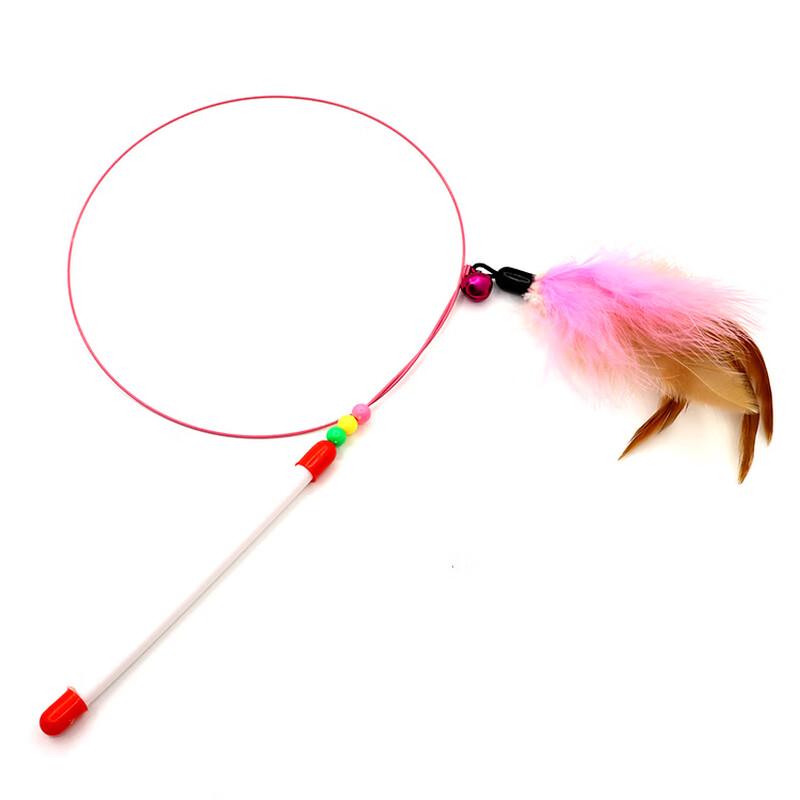Elastic Steel Wire Feather Cat Teaser Wand