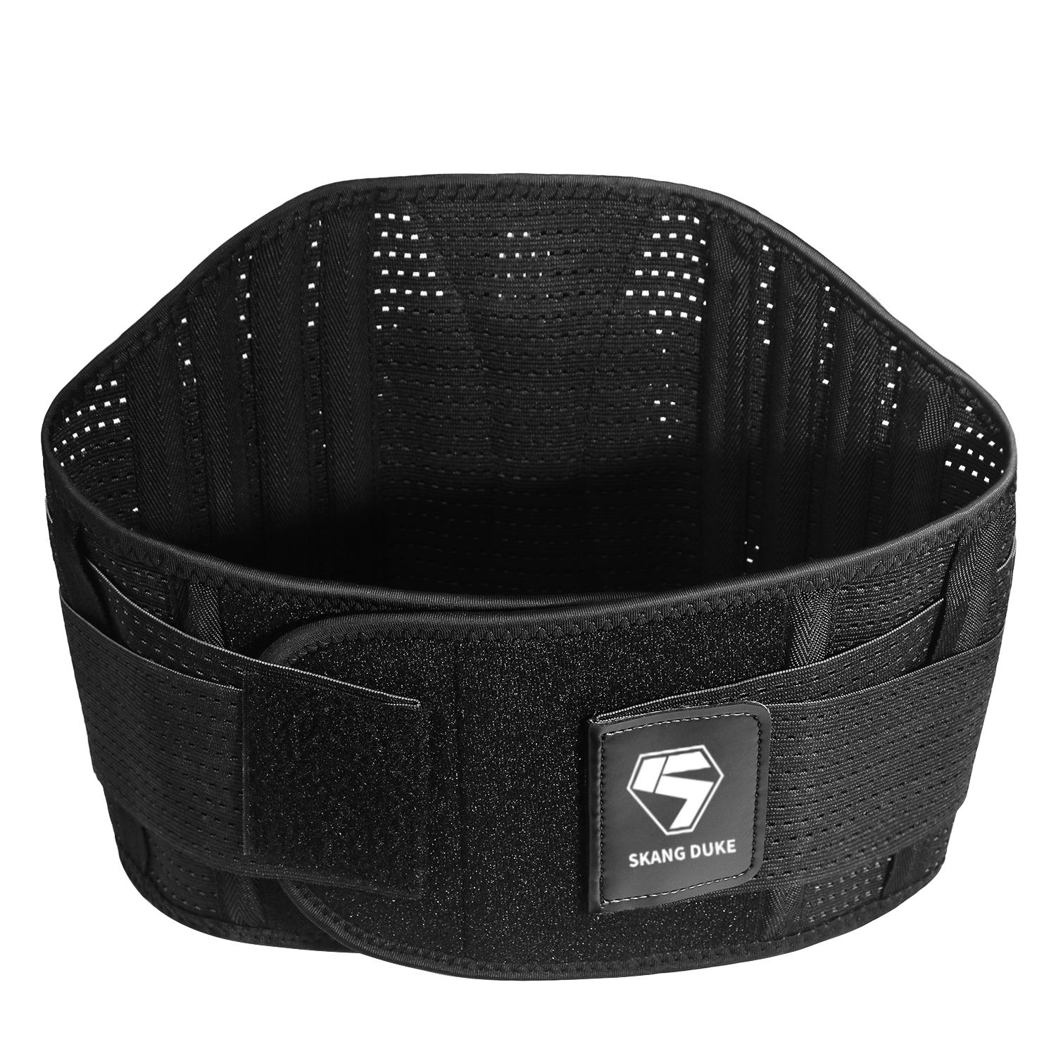 Unisex Adjustable Straps Waist Trainer Belt Lumbar Support Belt Breathable Lower Back Waist Support Brace S чёрный