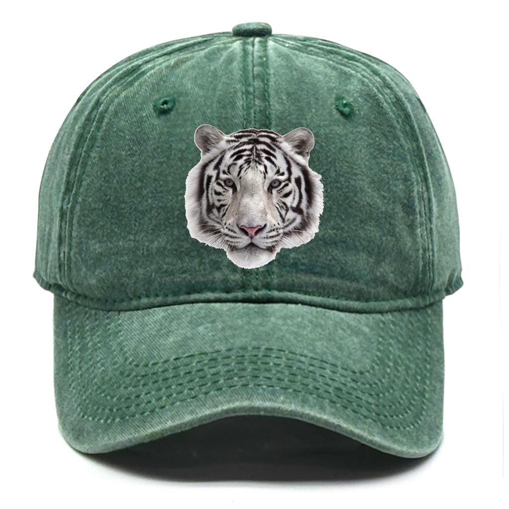 Tiger Head Print Adjustable Caps HD Animal Heads Man's Cap Casual Vintage-Inspired Snapback Baseball Hat One Size Fits All