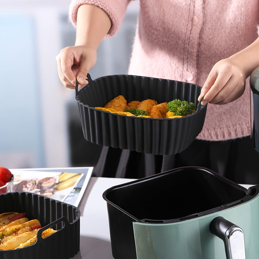 Food Grade Air Fryer Silicone Baking Tray Heat Resistant Thickened Non Stick Cake Pizza Pan