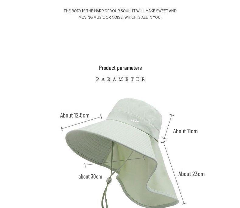 PEAK Sun Protection Hat - Large Brim UV Shield with Neck and Face Cover for Climbing and Outdoor Use