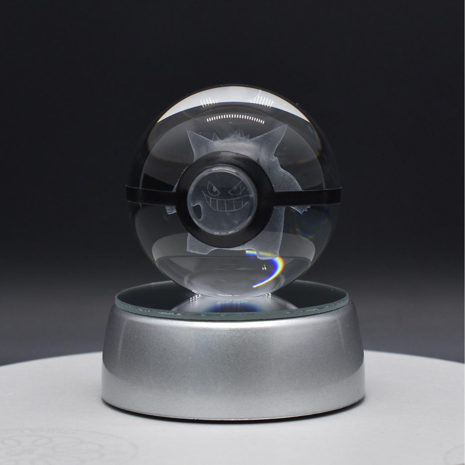 

Креативна кришталева куля 3D Іві Покемон Сонце-Місяць: Барвистий, Світний Дитячий Подарунок Base: 6.3CM, Ball: 5CM