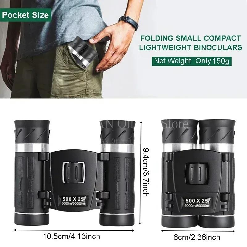 500X25 Bärbar Hd Zoom 5000M/50000M Kikare Teleskop Kraftfull hopfällbar Långdistansseende Jakt Utomhuscamping Sport