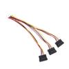 4Pin Ide To 3 Serial Ata Sata Power Splitter Extension Cable Connectors Computer