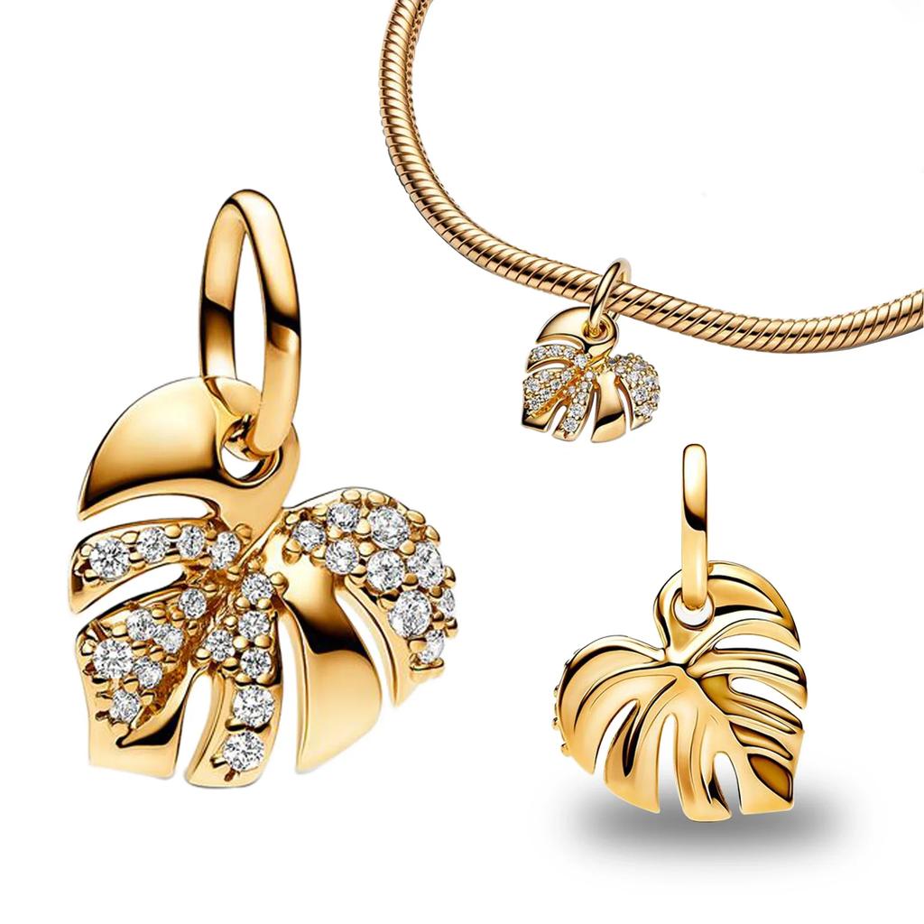 Perlen Metall Kupfer Gold Serie Blatt Biene Liebe Pyramide Anhänger Perlen Komponente Do It Yourself Armband Hohe Qualität Feiner Schmuck Damen Hohe Qualität