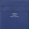 Used AUTHENTIC HERMES MC2 Euclid Card Case Blue Royal Evercolor