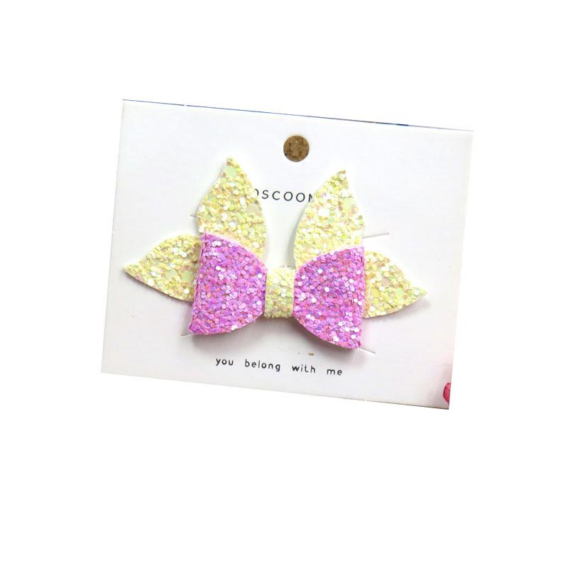 Women's Sequin Baby Bow Clip: Swallowtail Duckbill for Girls