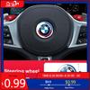 BABC1 For BMW Front Hood Emblem For BMW 50th Anniversary Logo 81mm+Rear Badge 74mm+Wheel Hub Cap 68mm+56mm Steering Wheel Sticker 46mm