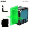 High-Precision Mini Green Laser Level: 2-Line Infrared Line Projector and Water Level Meter