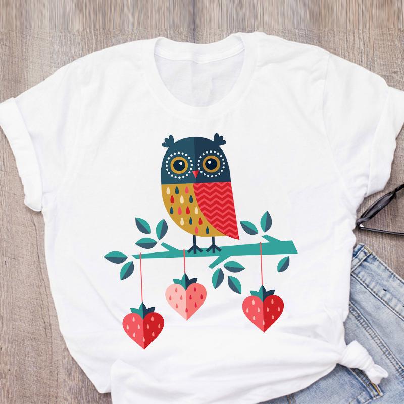 Cat Coffee Paw Strawberry Women's T-Shirts Cute Cartoon Top Female T Shirt Summer Funny Clothes O-Neck Ladies Tee Tops Shirts