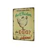 Vintage Egg Metal Wall Sign Retro Kitchen Decor Tin Plate Poster