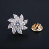 Luxury Zircon-Inlaid Pinwheel Brooch & Anti-Exposure Lapel Pin for Men and Women