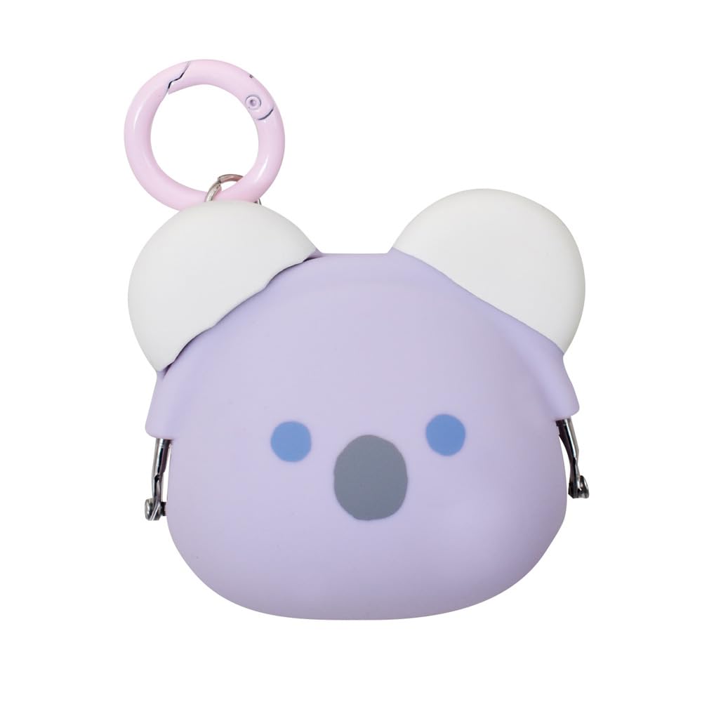 

Small animal motif clasp pouch with carabiner