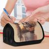 Two-Tiered Pencil Holder, Colorful Printed Pencil Bag Featuring a Paris Theme, Stylish Storage Solution, Handy Zippered Pencil Case, Sturdy Material, 