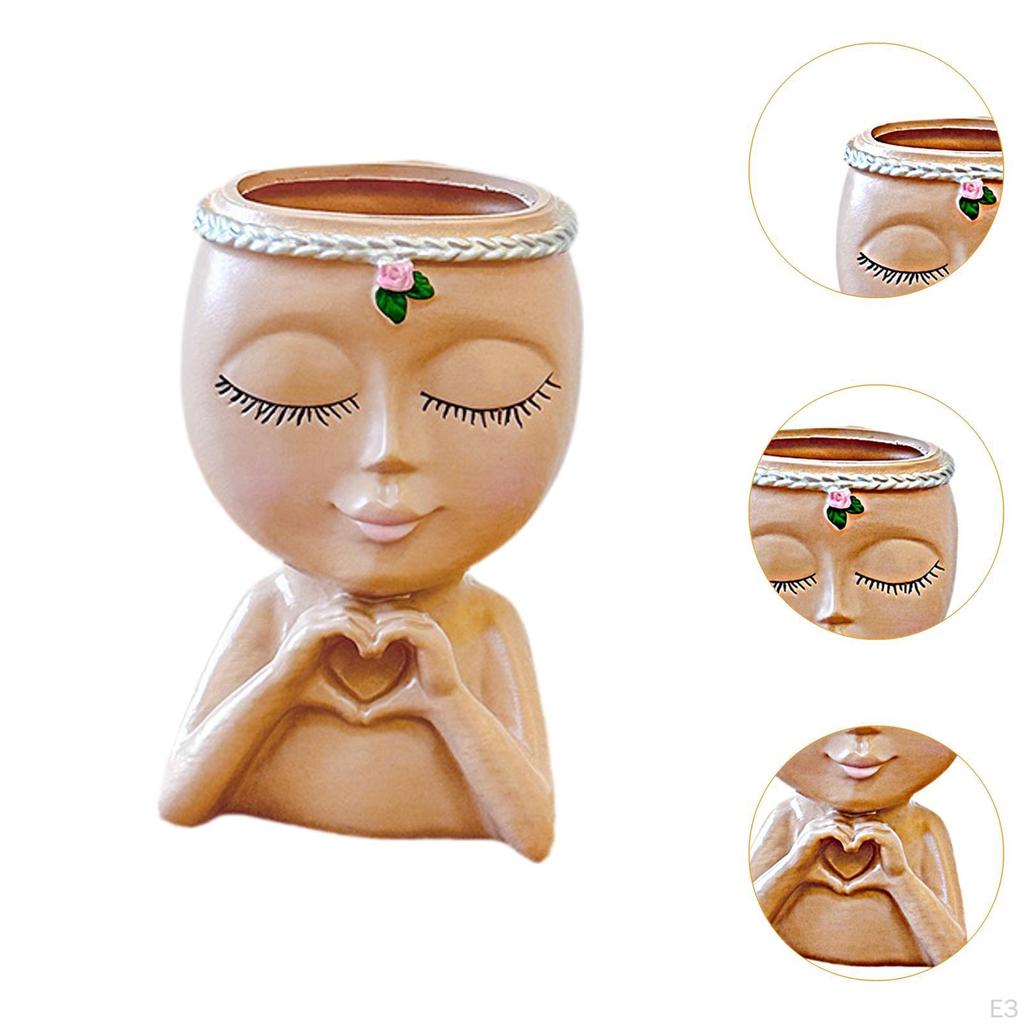 Girl Pen Holder Decorative Item Gift Functional Desk Storage Makeup Brush Container for Bedroom