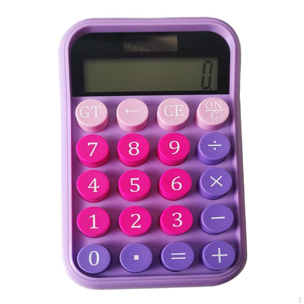 Cute Calculator Solar Powered Dual Power Standard Function 10 Digit Desktop