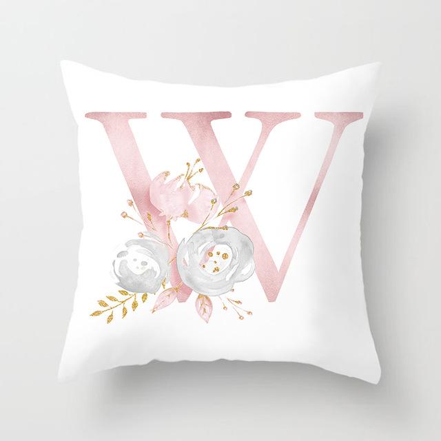 26 Letters Cushion Cover Letter Home Decorative Pillowcase Polyester Throw Pillow Case Cushion Cover For Sofa Almohada Hot Zt25