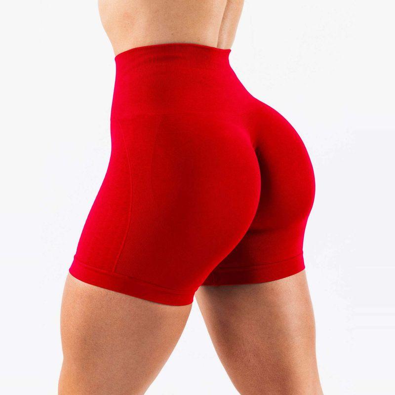 European and American Seamless Peach Butt-Lifting Sports Shorts for Women, Fitness Tight-Fitting Three-Quarter Pants, Summer Alpha Fitness Pants