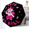 1pc Cute Devil Automatic Folding Umbrella, Heavy Duty 8 Rib Iron Frame,  Suitable for Travel, Daily Use, Birthday, Decor Gift  42