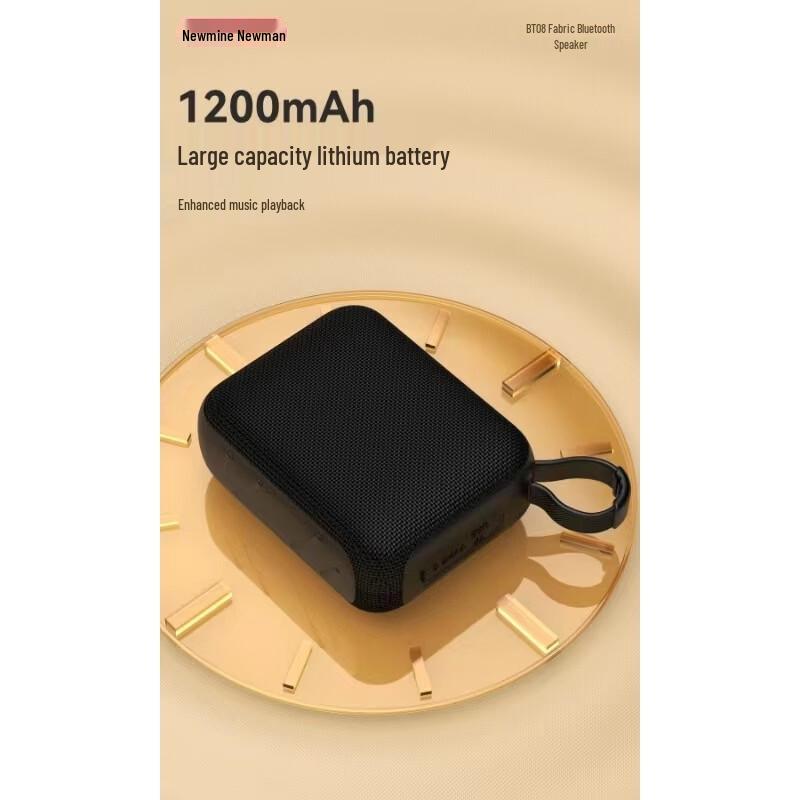 Newmine BT08 Portable Bluetooth Speaker CN plug (adapter included)