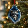 Forest Animal Ornaments 2D Acrylic Hanging Decor with Owl Squirrel Rabbit Designs Indoor Outdoor Christmas Tree Decoration