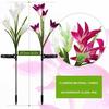 Outdoor Solar Powered Lights Lily Flower Garden Stake Lights White / Multi-color Changing LED
