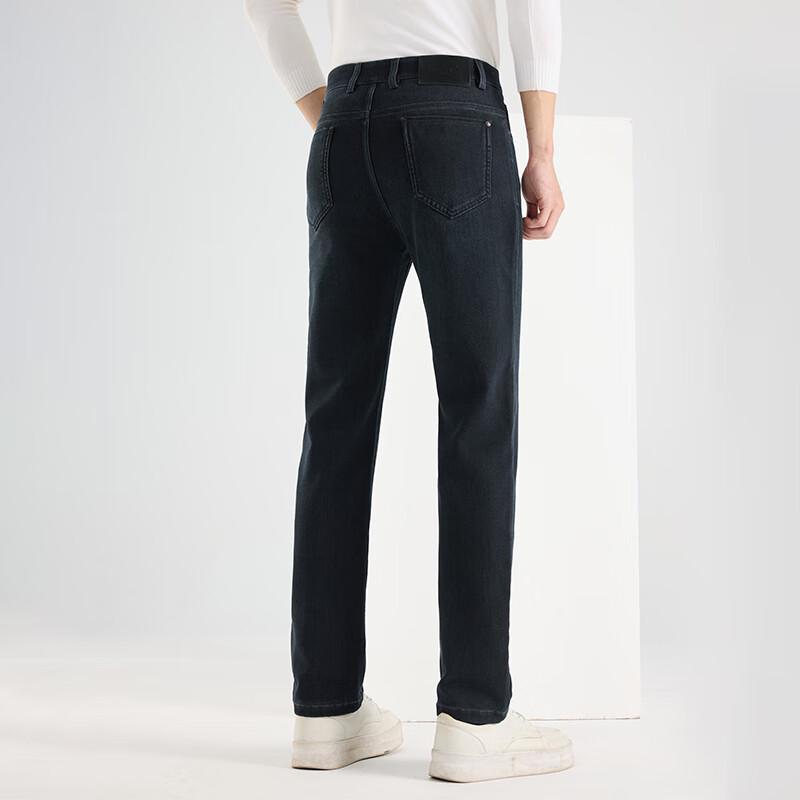 Fengxun Men's Business Casual Straight-Leg Jeans