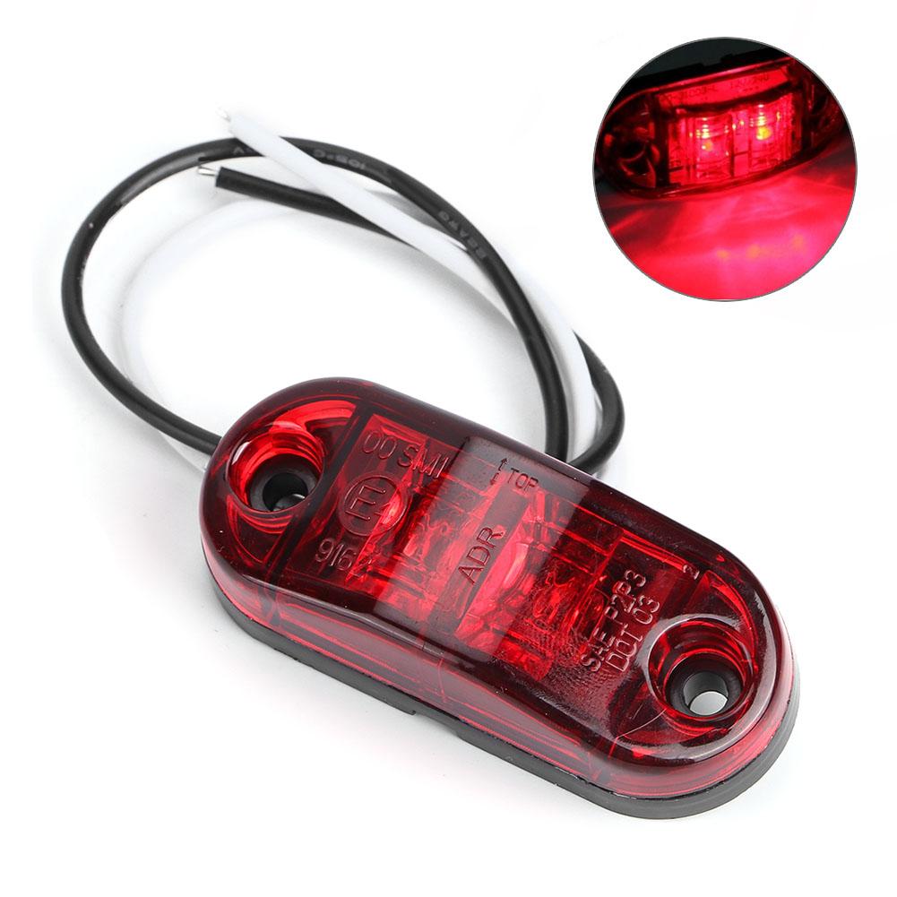 4X 2 LED Auto Car Truck Trailer Caravan Side Marker Light Clearance Lamp 12V 24V Red